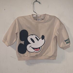 Kids-Baby H&M Mickey Mouse Kids Tan Sweatshirt- 3-6 months